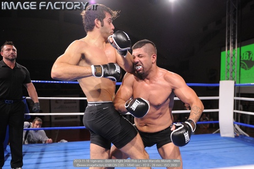2013-11-16 Vigevano - Born to Fight 3490 Rob Le Noir-Marcello Monetti - MMA